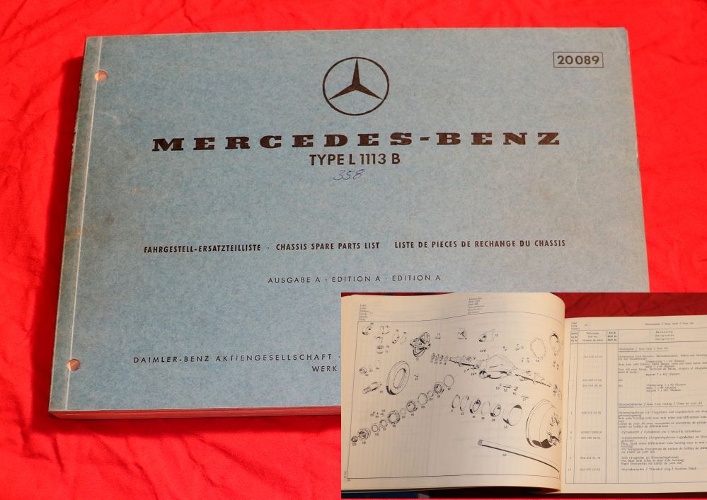 Ersatzteilliste Mercedes L 1113  B   LKW Fahrgestell