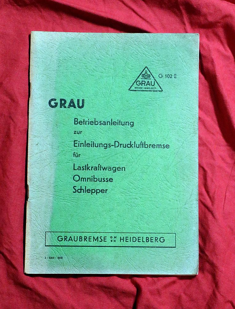 GRAU  Einleitungs Druckluftbremse  für  LKW, Bus, Schlepper