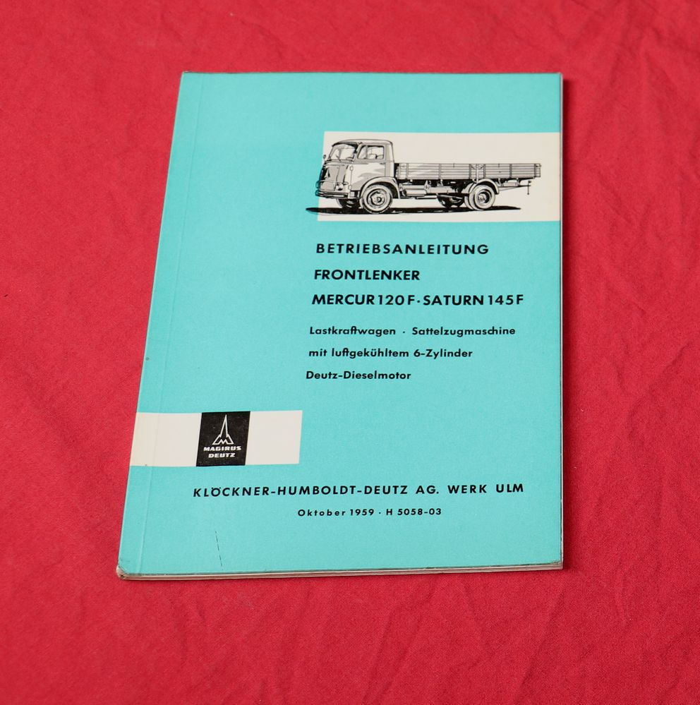 Magirus Mercur 120 F , Saturn 145 F  Anleitung 1959