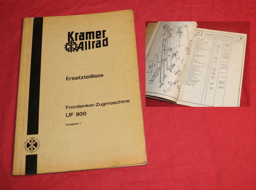 Kramer UF 900 Frontlenker Zugmaschine Ersatzteilliste
