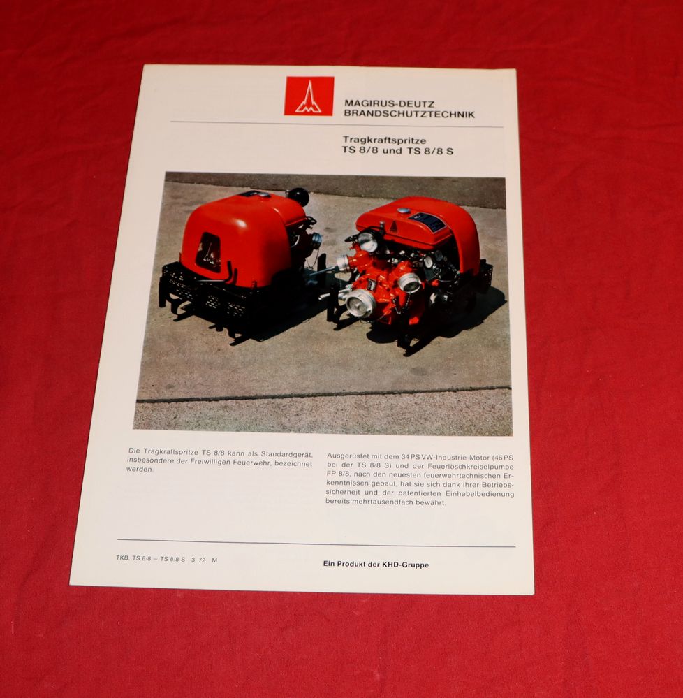 Magirus Tragkraftspritze TS 8/8 Prospekt Feuerwehr