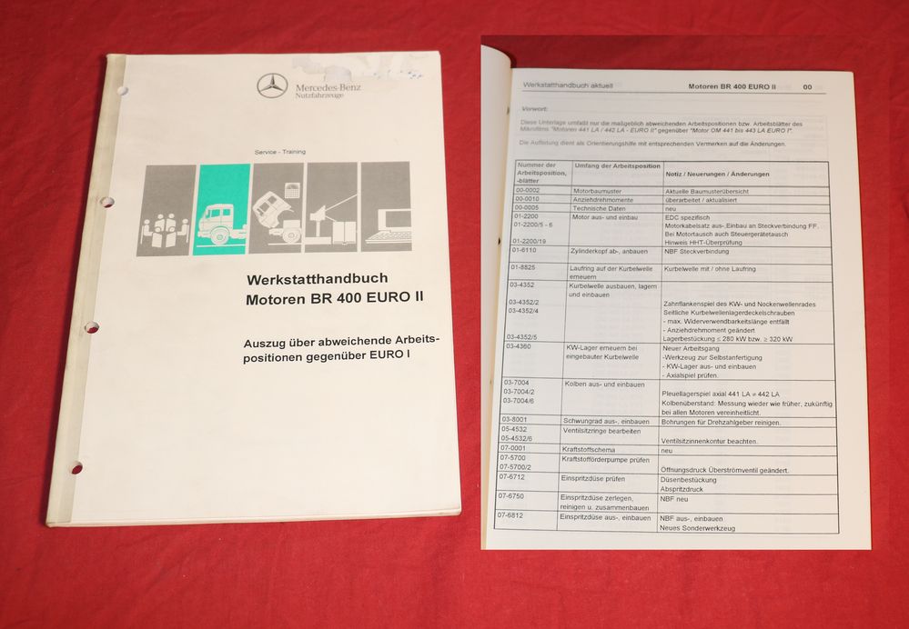 Mercedes Motoren OM 441-443 BR 400 Euro II Auszug