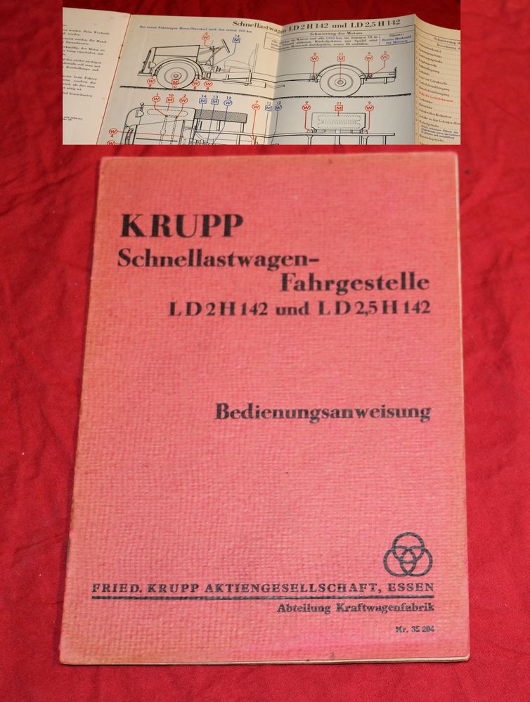 Krupp , LD 2 / 2,5 H 142  Schnellastwagen - Fahrgestelle