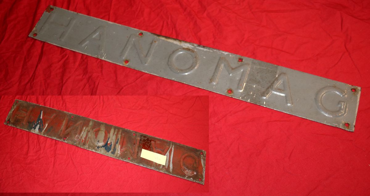 Hanomag Schild, Schriftzug