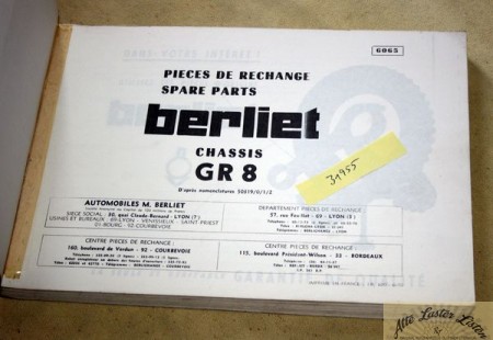 31955_ersatzteilliste_sonstige_lkw_busse_lkw_ausland_renault_berliet_bcrliEXTWjfuKc BERLIET GR 8 Pieces de rechange , Ersatzteilliste