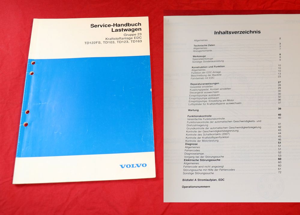 VOLVO Kraftstoffanlage EDC Reparaturanleitung