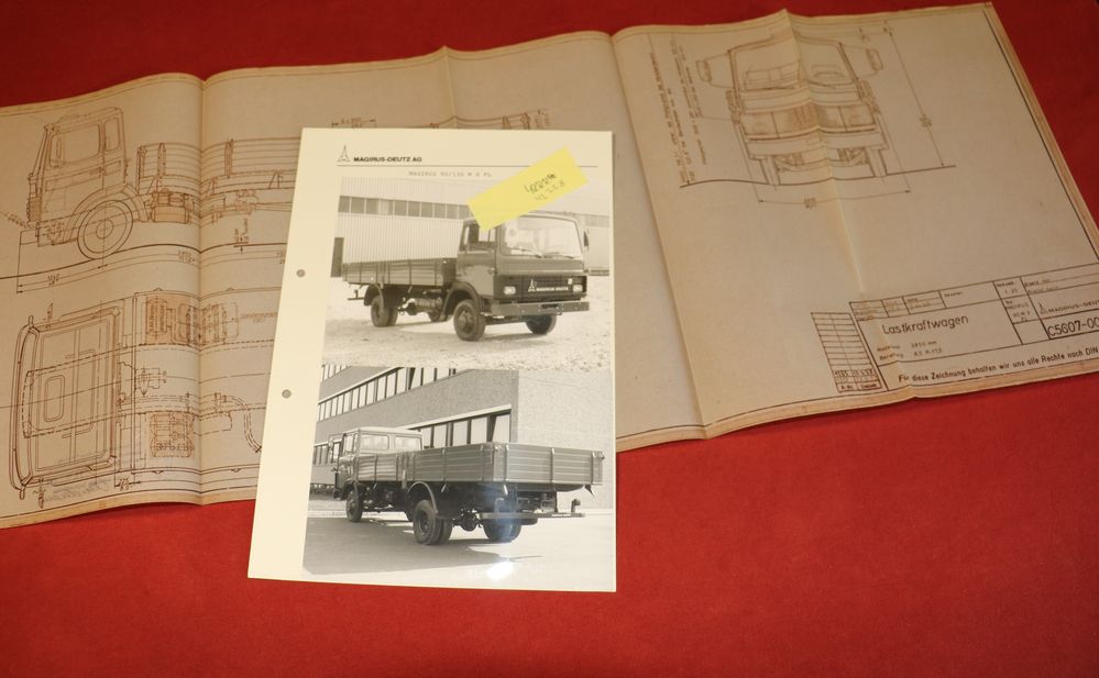 Magirus Deutz 90 und 130 M 8  FL , Fotos und Zeichnung 90 M 7 FL