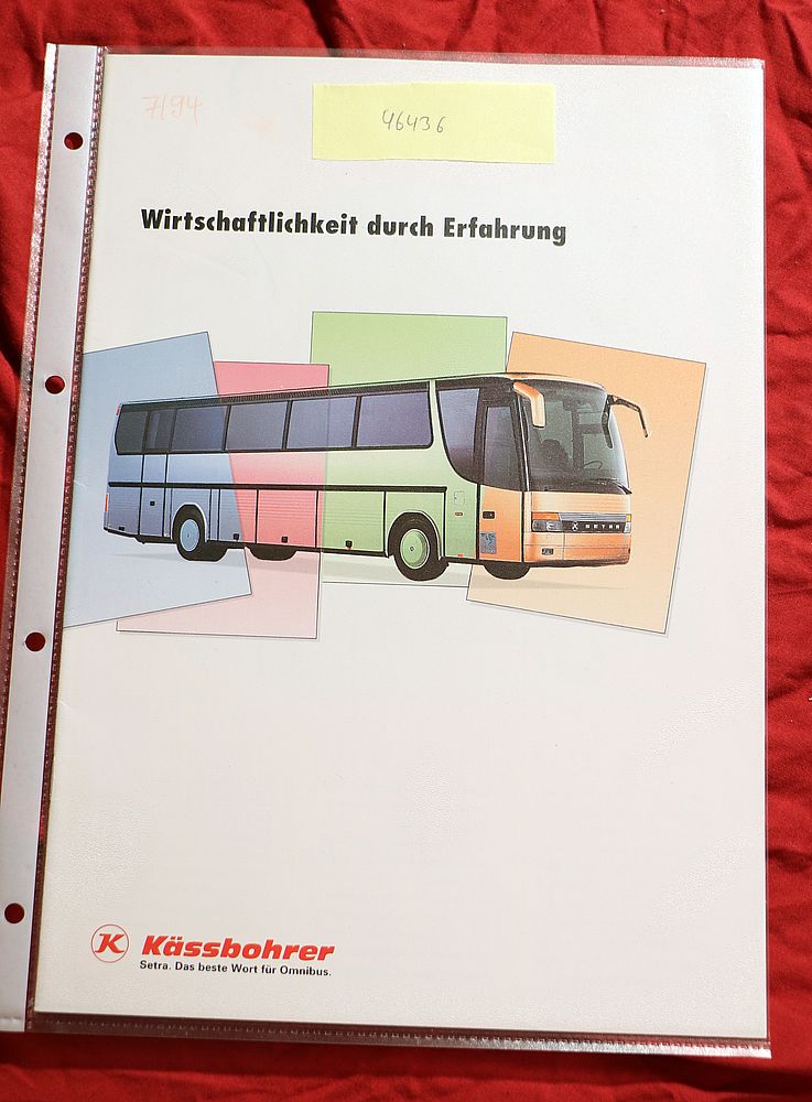 SETRA Kässbohrer , Wirtschaftlichkeit durch Erfahrung, Bus Prospekt