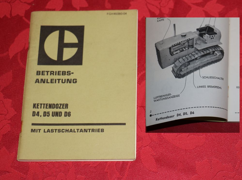 CATERPILLAR  D 4 , D 5 , D 6 Raupe Anleitung