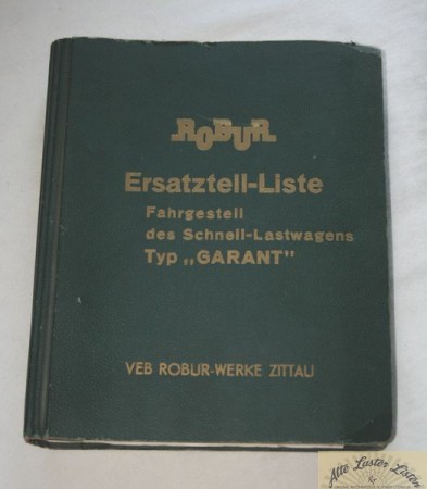 Garant , Ersatzteilliste LKW DDR IFA