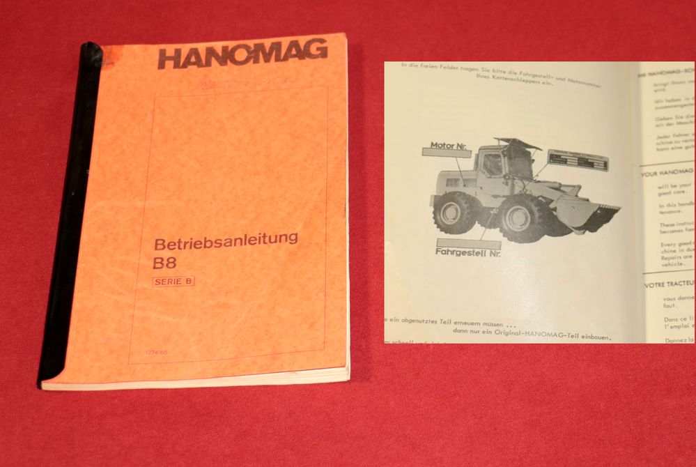 Hanomag B8 Radlader , Serie B Anleitung