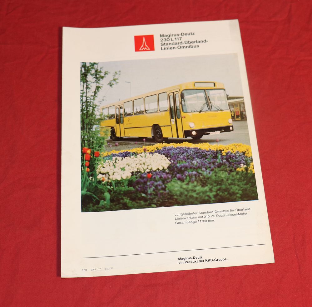 Magirus 230 L 117 Standard Überland Linien Omnibus Prospekt
