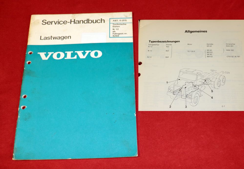Volvo N 12 , technische Daten , Service Handbuch
