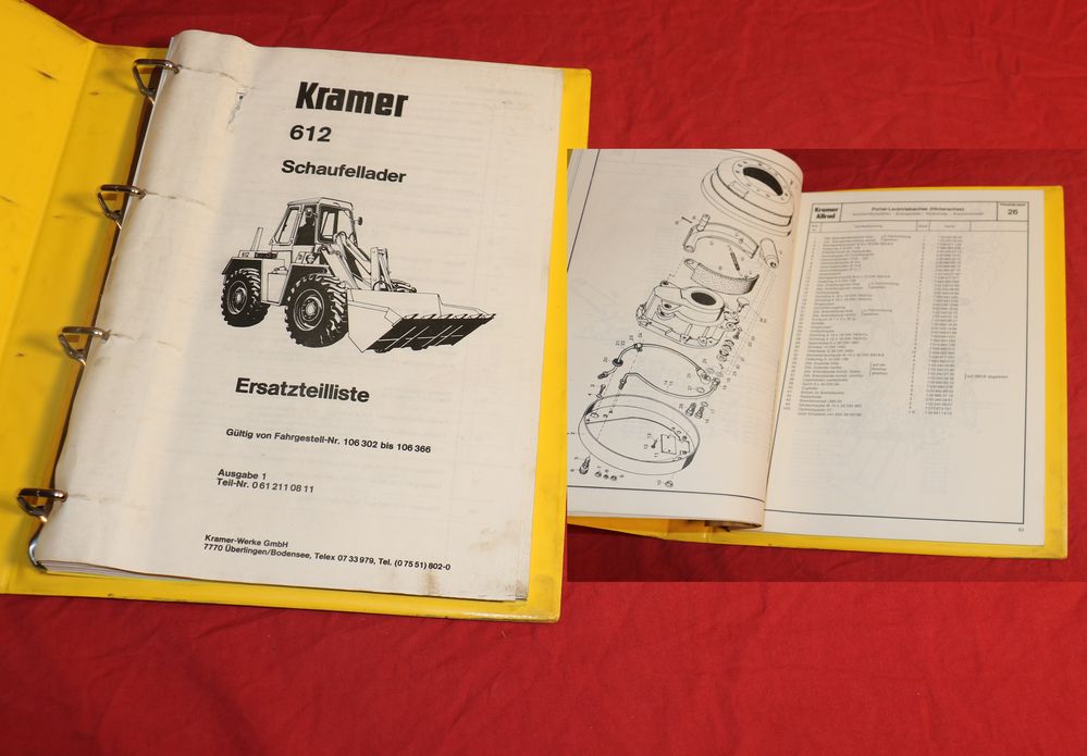 52819 KRAMER 612  Radlader Ersatzteilkatalog