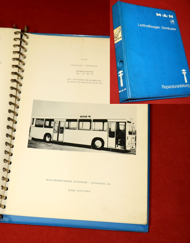 MAN Bus 750 HO - SL , Reparatur Handbuch