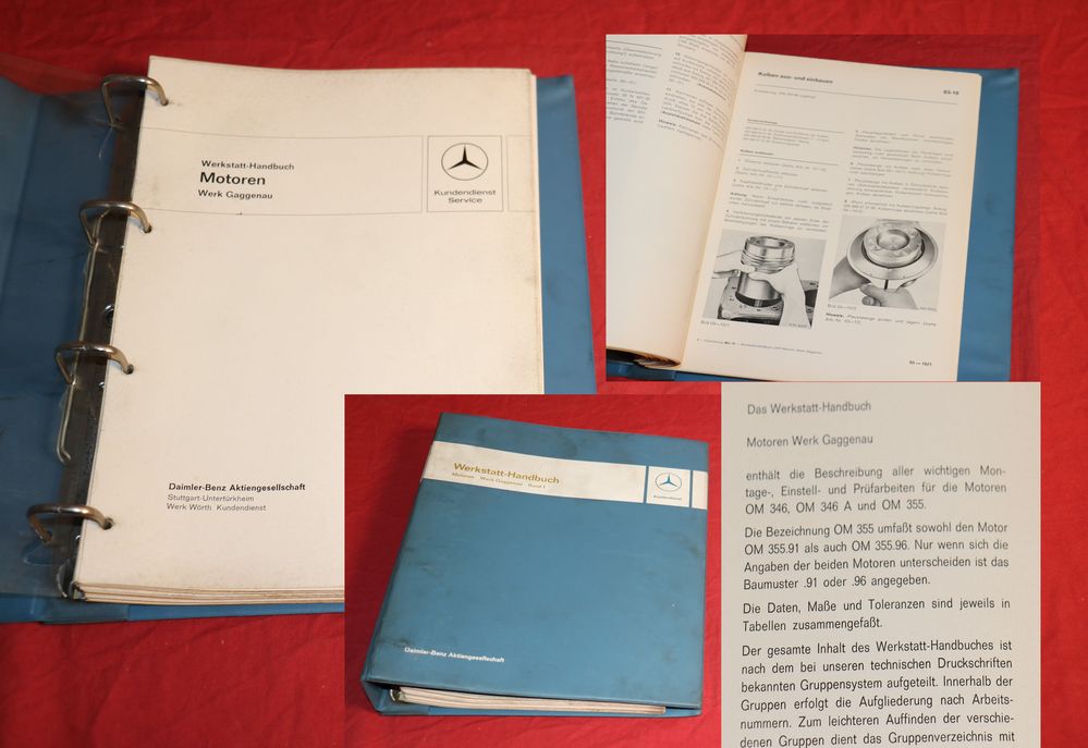 Mercedes Motoren OM 346 , 346 A, OM 355 Werkstatthandbuch