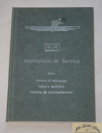 MOWAG 4x4 Instructions de Service