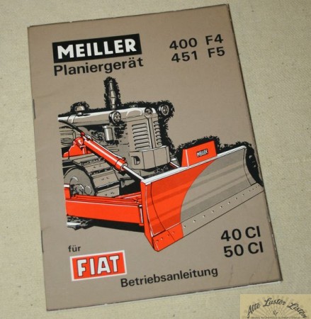 Meiller Planiergerät  400 F4 , 451 F5      für   FIAT  Raupe