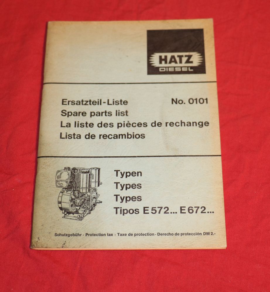 Hatz E 572, E 672 Motor Ersatzteilliste