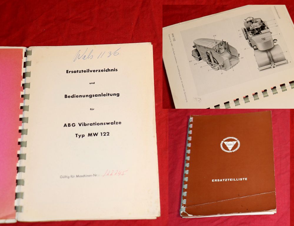 ABG MW 122 Vibrationswalze Anleitung + Ersatzteilliste