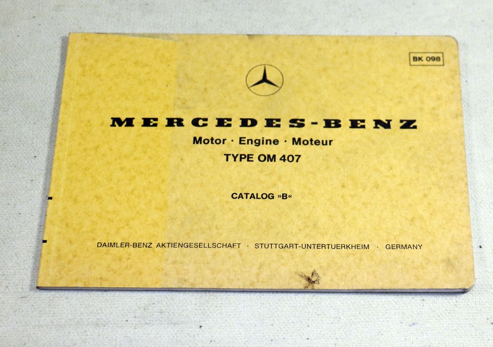 Mercedes Motor OM 407 , Ersatzteilliste