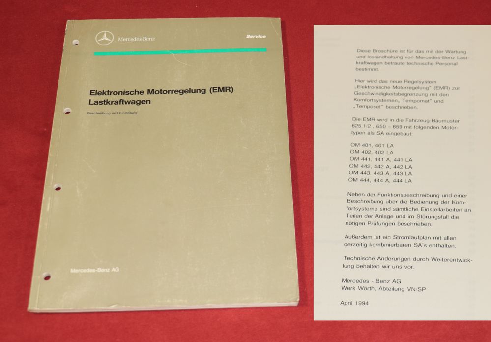 Elektronische Motorregelung EMR  in Mercedes LKW