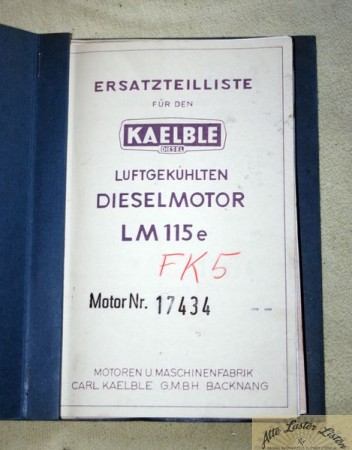 Kaelble     luftgekühlter Dieselmotor    LM  115 e