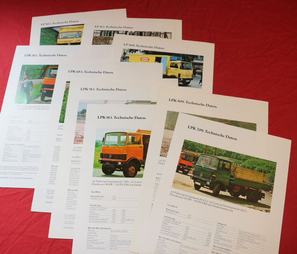 Mercedes LPK 709 - LPK 1113 Prospekt Datenblätter