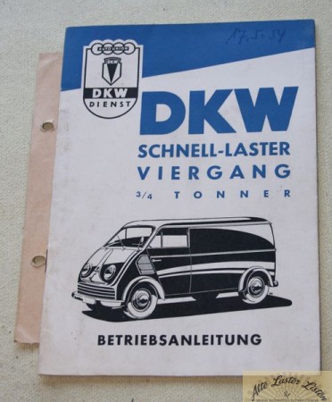 DKW  Schnellaster  0,75  Tonner mit 4 Gang