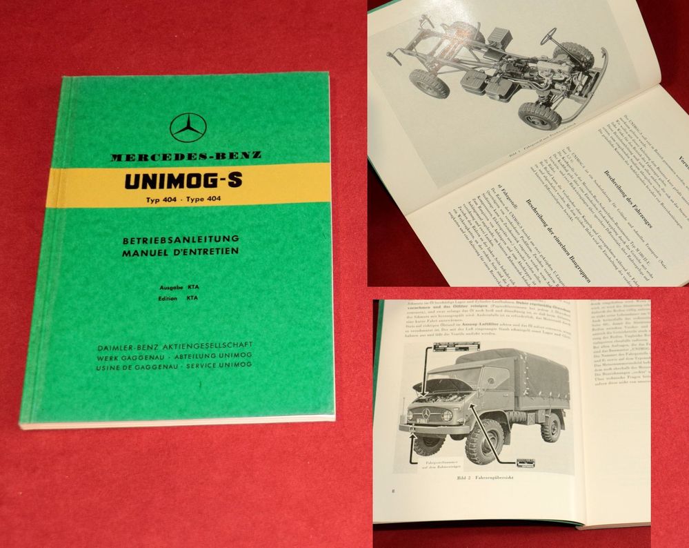 Unimog S 404 Betriebsanleitung Armee Militär