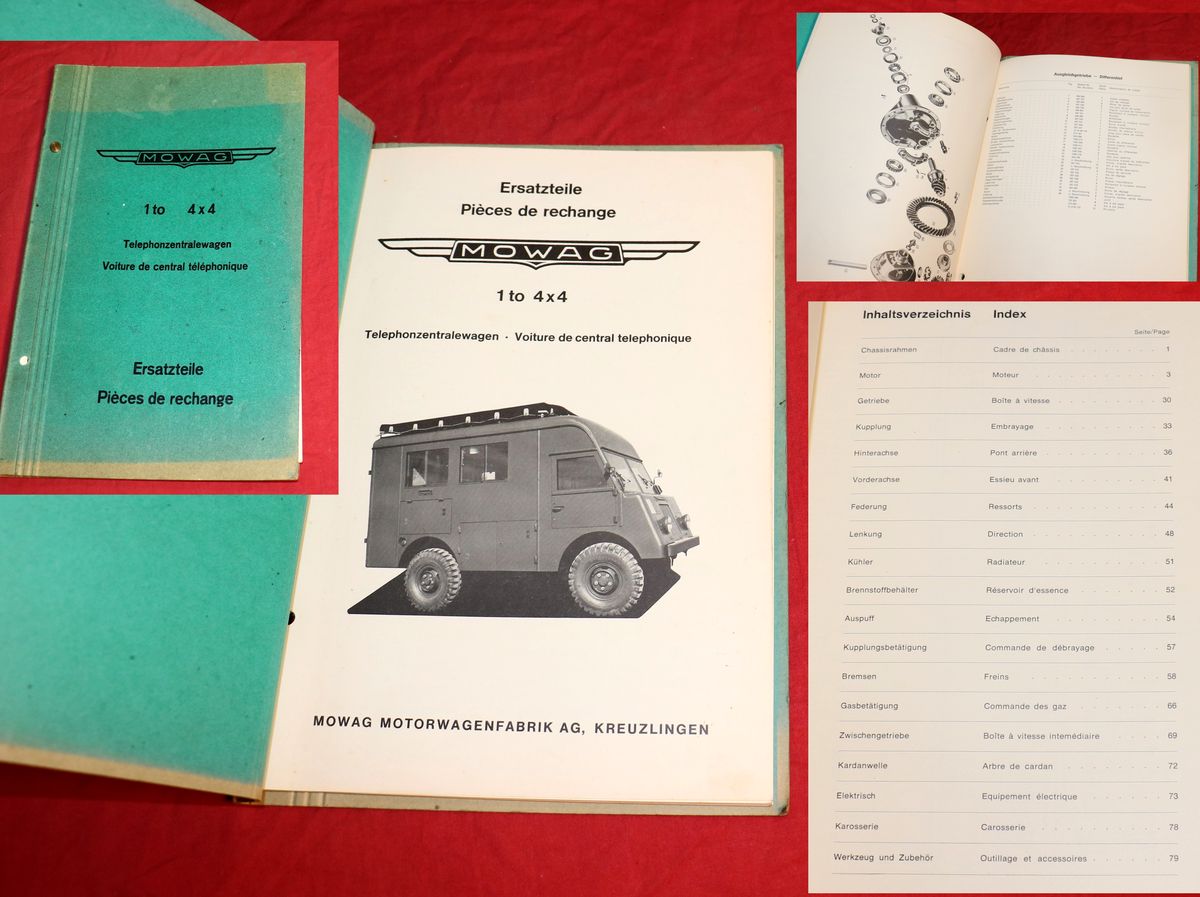 MOWAG 4x4 1t Telefonzentrale Ersatzteilliste