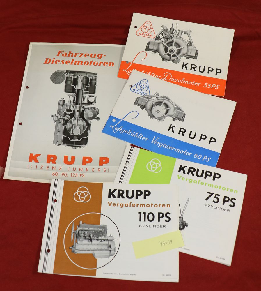 Krupp Motoren 1930er Jahre Prospekte