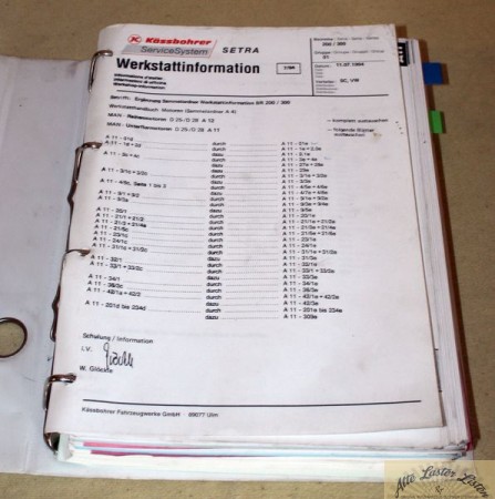 Werkstatthandbuch SETRA Bus Motoren MAN und Mercedes