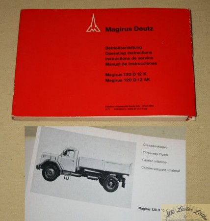 Magirus 120 D 12  K, AK, Eckhauber mit altem Haus