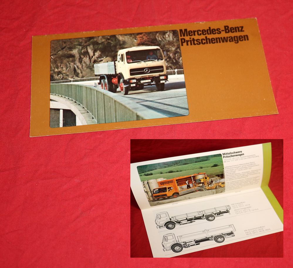 Mercedes Pritschenwagen LKW Prospekt 1978