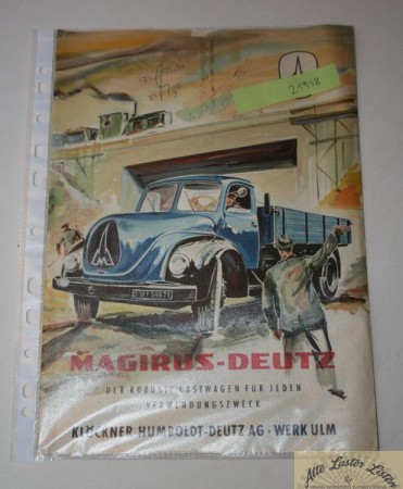 Magirus Deutz Programmübersicht 1955 Prospekt