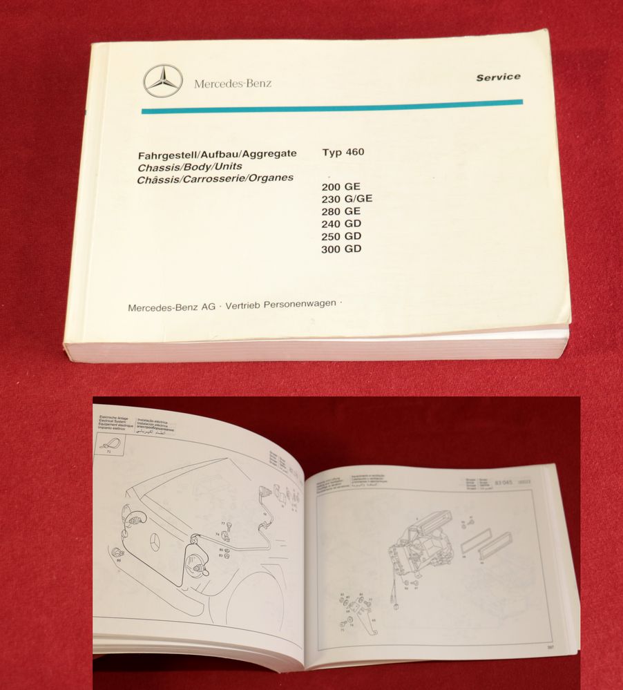 51676 Mercedes 230, 280 G, GE 240, 250, 300 GD Fahrgestell u. Aufbau