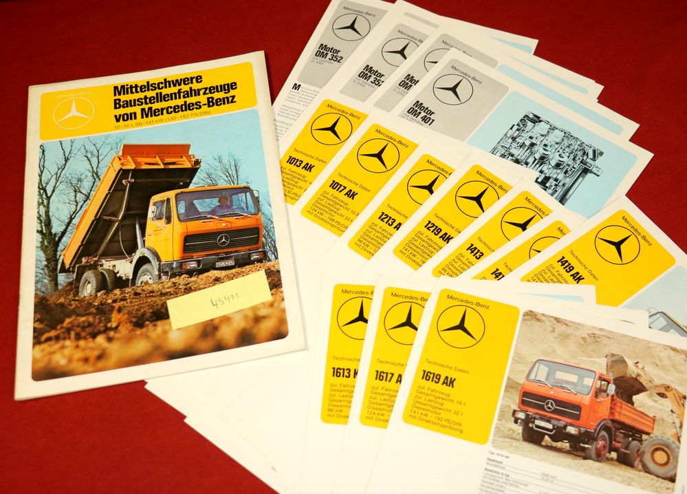 49411 Mercedes Mittelschwere Baustellenfahrzeuge  10 - 16 t  , Prospekt