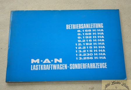 MAN 8.168, 9.192, 9.216, 12.192, 13.215, 13.230, 13.256 H, HA