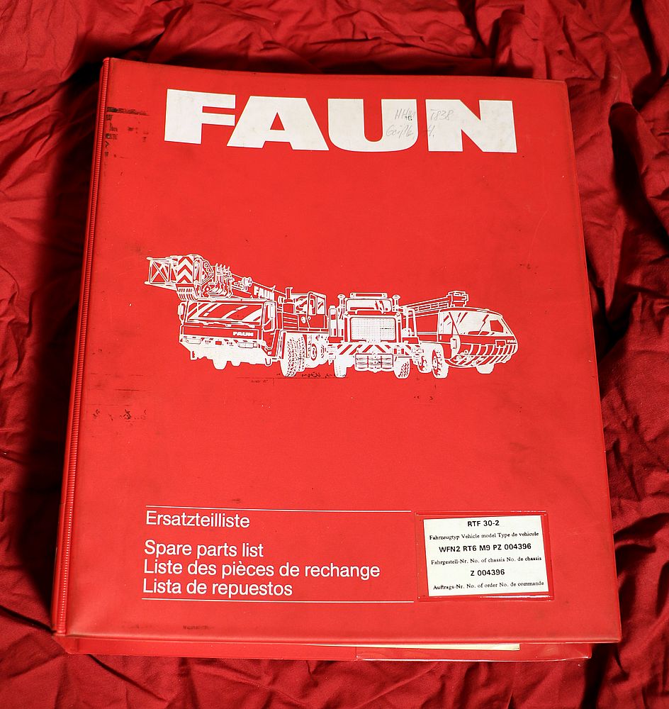FAUN  Kranwagen RTF 30-2 Ersatzteilliste