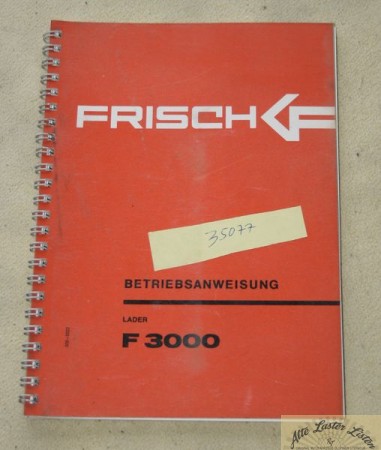 FRISCH Lader F 3000 Anleitung Radlader