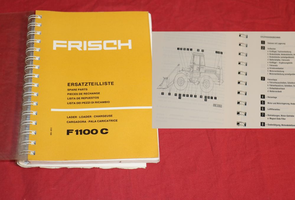 FRISCH Lader F 1100 C Radlader Ersatzteilliste