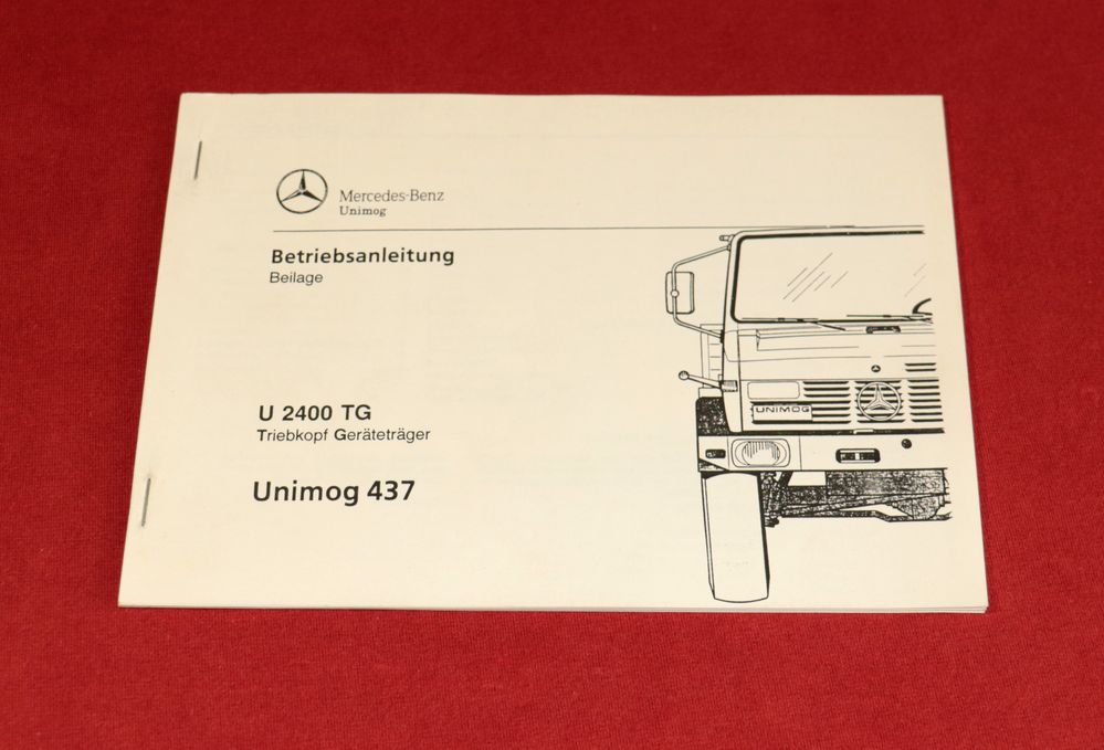 Unimog U 2400 TG Zusatz Betriebsanleitung