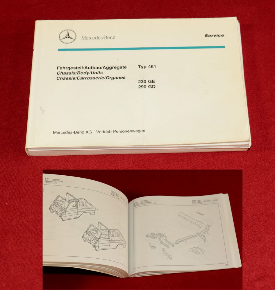 Mercedes G Typ 461  230 GE , 290 GD Fahrgestell u. Aufbau