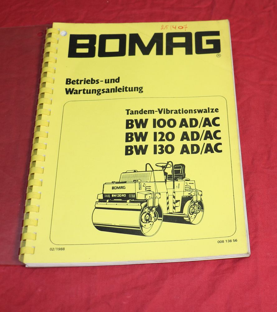 BOMAG Tandem - Vibrationswalze BW 100 , 120 , 130 AD / AC