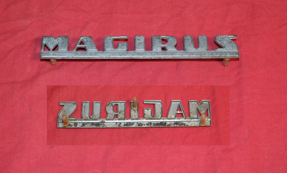Schriftzug Magirus für Motorhaube Seite