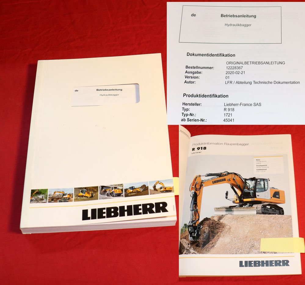 Liebherr R 918 Bagger Betriebsanleitung