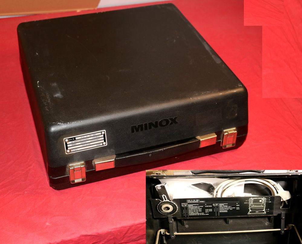 MINOX Microfiche Lesegerät portables Koffer Lesegerät
