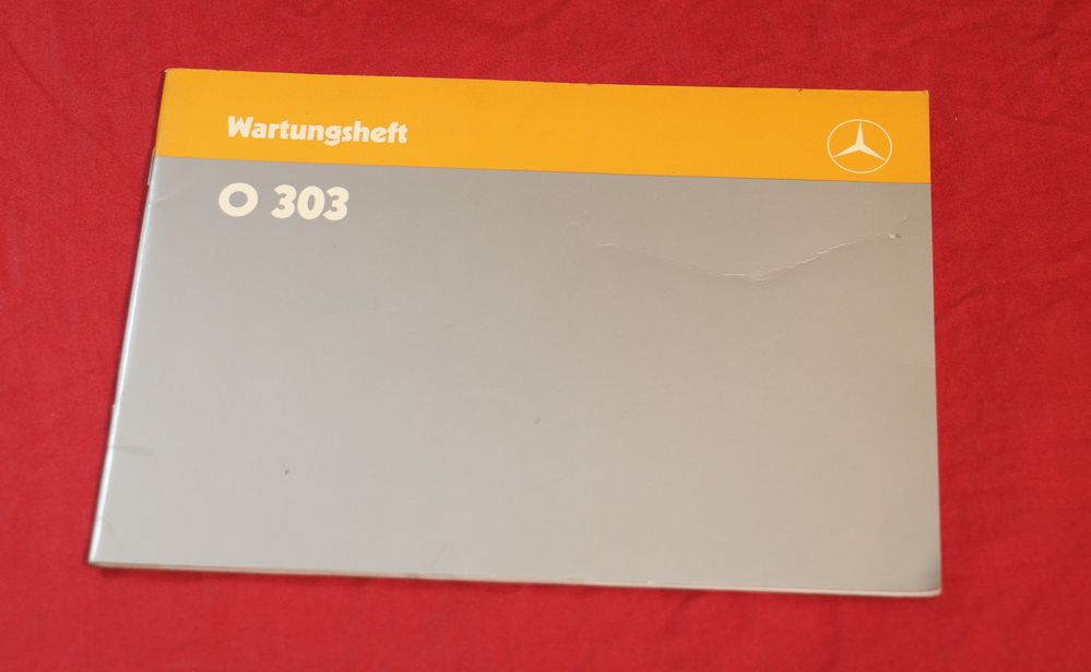 Wartungsheft Mercedes O 303 Bus