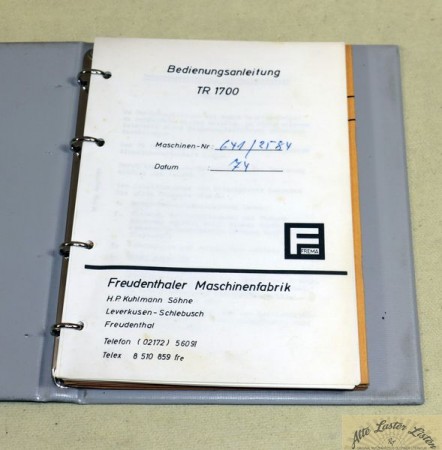 FREMA   Tellerrüttler TR 1700